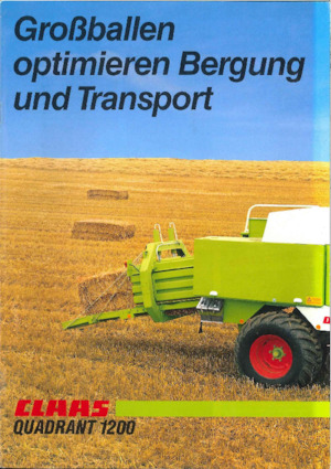Големи квадратни преси + преси с висока плътност Claas Quadrant 1200