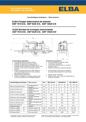Стационарни бетонопомпи Elba EBP 7018 E