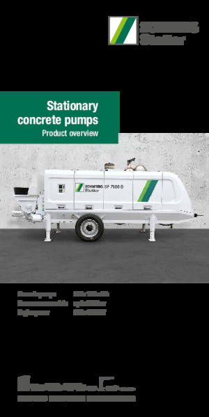 Стационарни бетонопомпи SCHWING-Stetter SP 9500 E Container
