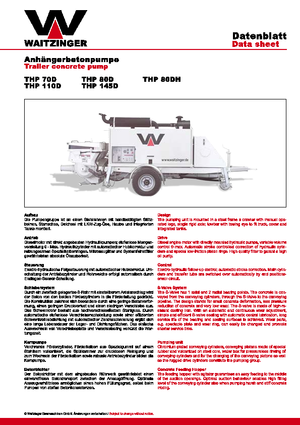 Стационарни бетонопомпи Waitzinger THS 70 D