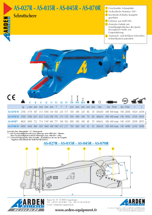 Резачки за стоманена скрап Arden AS 027 R SV