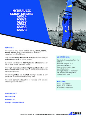 Резачки за стоманена скрап Arden AS042