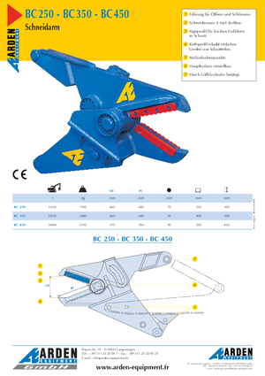 Резачки за стоманена скрап Arden BC 450