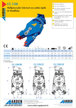 Резачки за стоманена скрап Arden CU 1300 CF