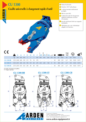 Резачки за стоманена скрап Arden CU 1300 CF