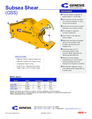 Резачки за стоманена скрап Genesis GSS 775