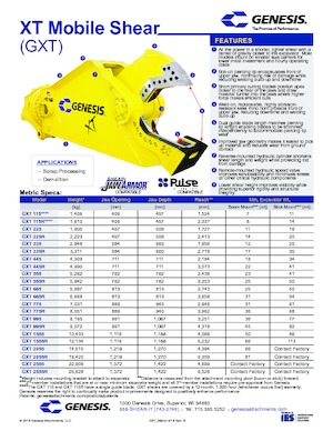 Резачки за стоманена скрап Genesis GXT 225
