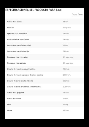Резачки за стоманена скрап Caterpillar S308