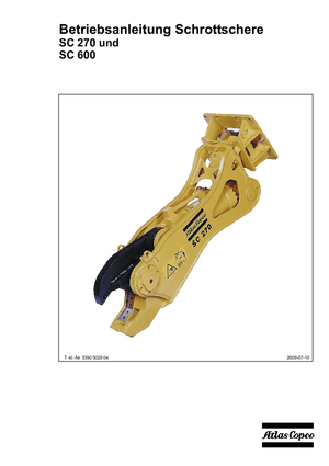 Резачки за стоманена скрап Atlas Copco SC 270