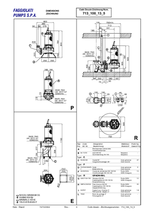 Водни помпи за мръсна вода Faggiolati G 213 R3C1-P40AA2