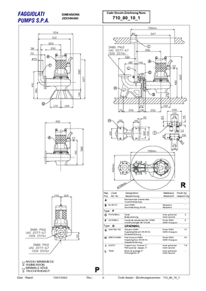 Водни помпи за мръсна вода Faggiolati G 410 R6V1-M64AA2
