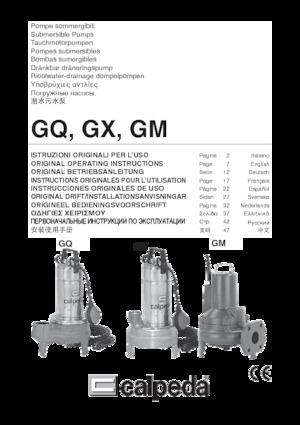 Водни помпи за мръсна вода Calpeda GXC 40-10