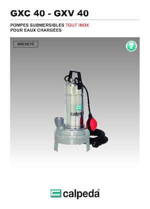 Водни помпи за мръсна вода Calpeda GXC 40-13