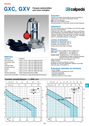 Водни помпи за мръсна вода Calpeda GXC 40 A