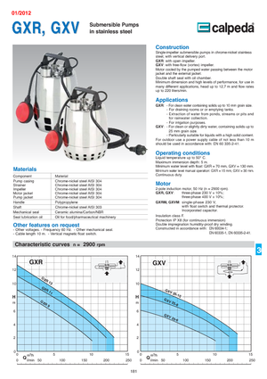 Водни помпи за мръсна вода Calpeda GXVM 25-6