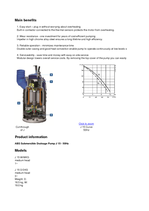 Водни помпи за мръсна вода ABS-Pumpen J 15 D