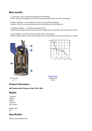 Водни помпи за мръсна вода ABS-Pumpen J 604 HD