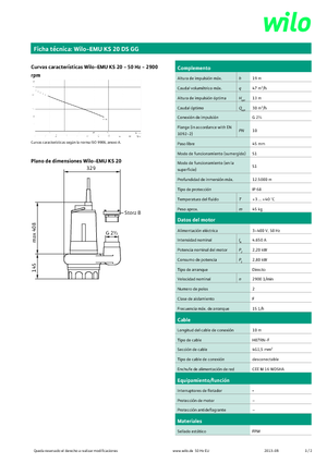 Водни помпи за мръсна вода WILO-EMU Pumpen EMU KS 20DS GG 