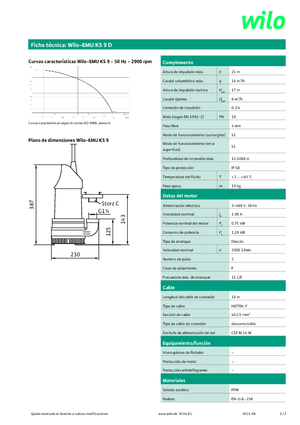 Водни помпи за мръсна вода WILO-EMU Pumpen EMU KS 9D 