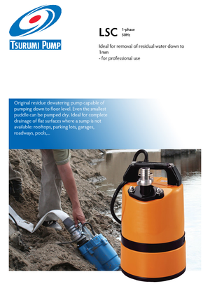 Водни помпи за мръсна вода Tsurumi-Pumpen LSC1.4S2