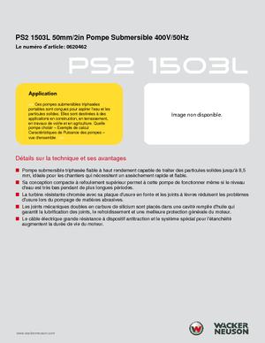Водни помпи за мръсна вода Wacker Neuson PS2 1503 L
