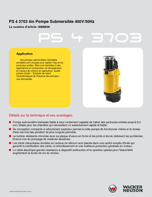 Водни помпи за мръсна вода Wacker Neuson PS4 3703