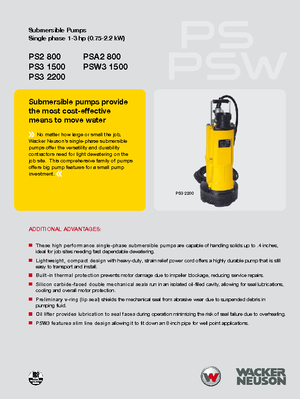 Водни помпи за мръсна вода Wacker Neuson PSA2 800