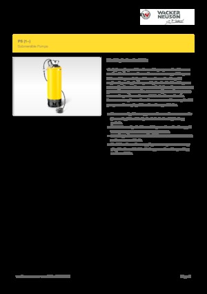 Водни помпи за мръсна вода Wacker Neuson PST2 400