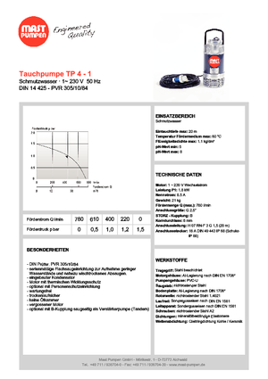Водни помпи за мръсна вода Mast-Pumpen TP 4-1