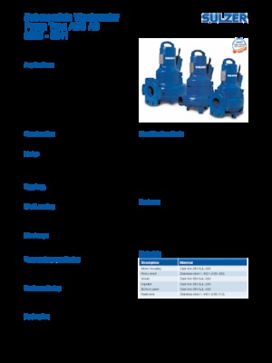 Помпи за отпадъчни води Sulzer AS 0840 S 17-2 D/TKS