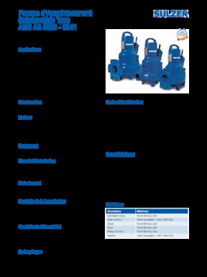 Помпи за отпадъчни води Sulzer AS 0840 S 26-2 D/TKS