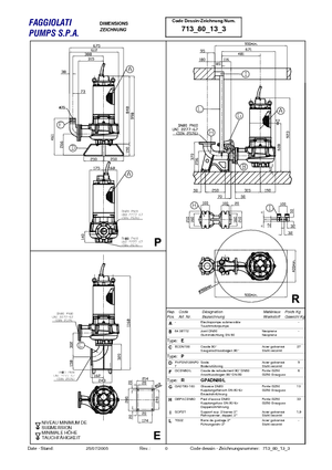 Помпи за отпадъчни води Faggiolati G 213 R3V4-M80AA2