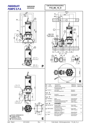 Помпи за отпадъчни води Faggiolati G 213 R6V1-M50AA2