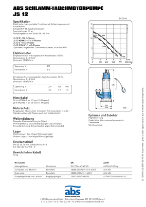 Помпи за отпадъчни води ABS-Pumpen JS 12 W