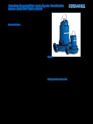 Помпи за отпадъчни води Sulzer XFP 100 E VX 3