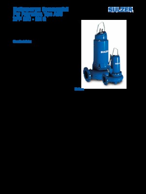 Помпи за отпадъчни води Sulzer XFP 100 E VX 3