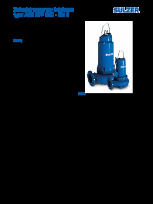 Помпи за отпадъчни води Sulzer XFP 100 E VX 3