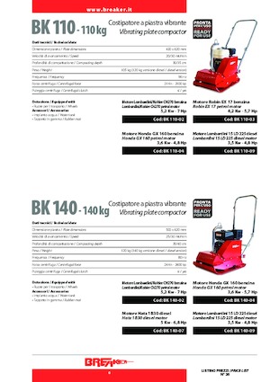 Виброплочи с преден ход Breaker BK 140-09