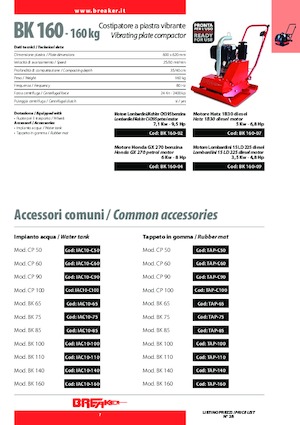 Виброплочи с преден ход Breaker BK 160-02