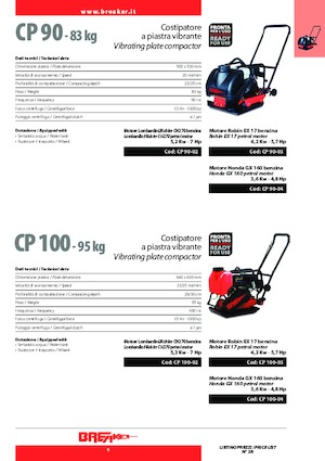 Виброплочи с преден ход Breaker CP 100-04