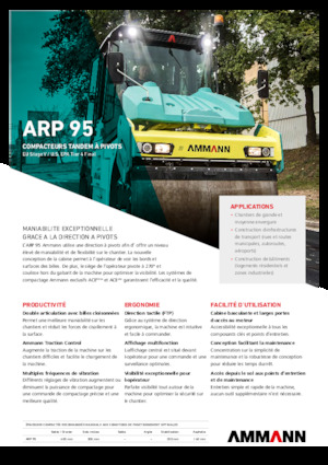 Тандемни вибрационни валяци Ammann ARP 95