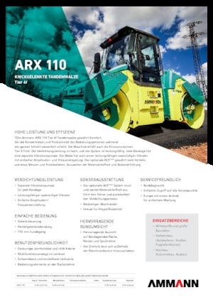 Тандемни вибрационни валяци Ammann ARX 110