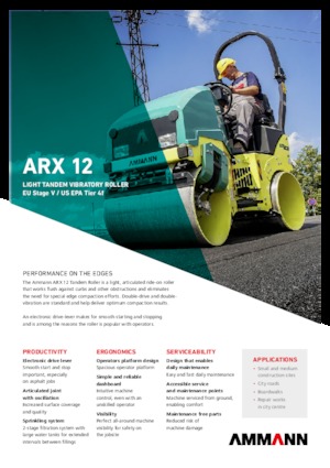 Тандемни вибрационни валяци Ammann ARX 12 T4f