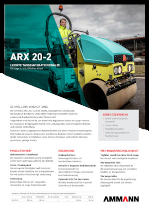 Тандемни вибрационни валяци Ammann ARX 20-2