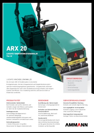 Тандемни вибрационни валяци Ammann ARX 20