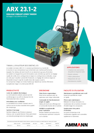 Тандемни вибрационни валяци Ammann ARX 23.1-2
