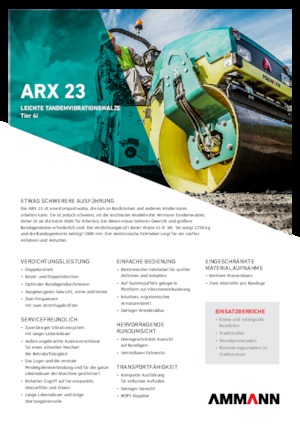 Тандемни вибрационни валяци Ammann ARX 23