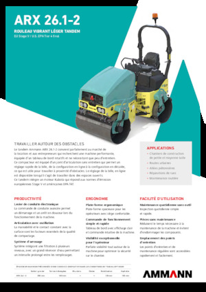 Тандемни вибрационни валяци Ammann ARX 26.1-2