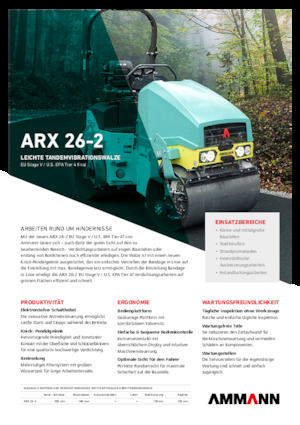 Тандемни вибрационни валяци Ammann ARX 26-2