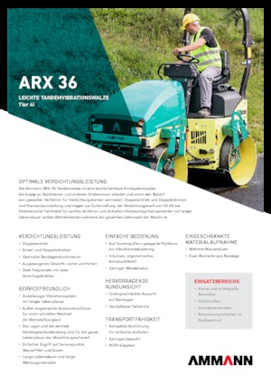 Тандемни вибрационни валяци Ammann ARX 36